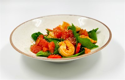 Салат с креветками и грейпфрутом  - фото 4823