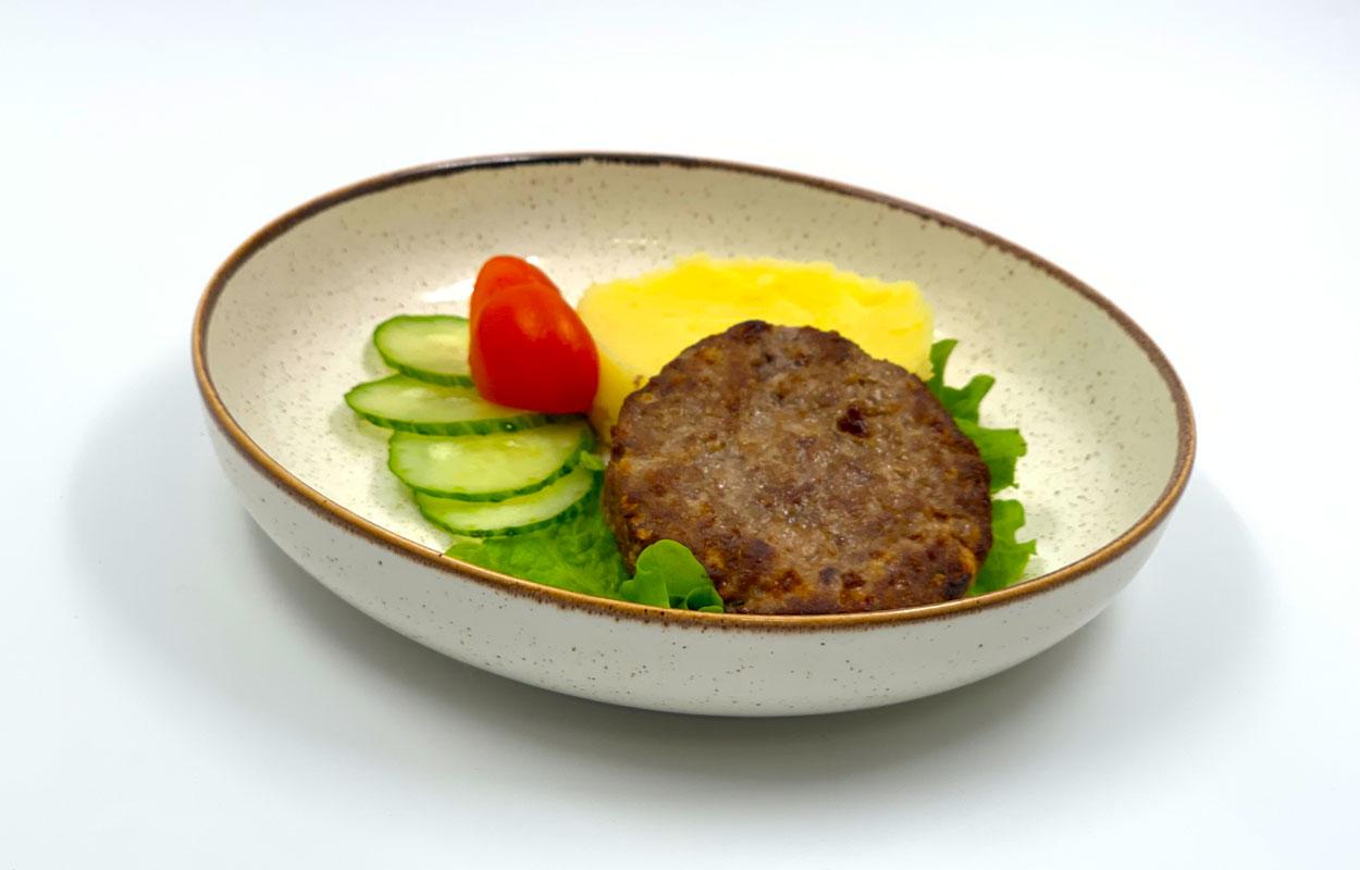Фото блюда Мясная котлетка с картофельным пюре